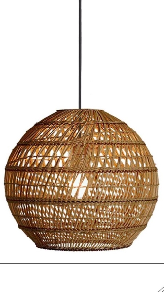 Bamboo and rattan light